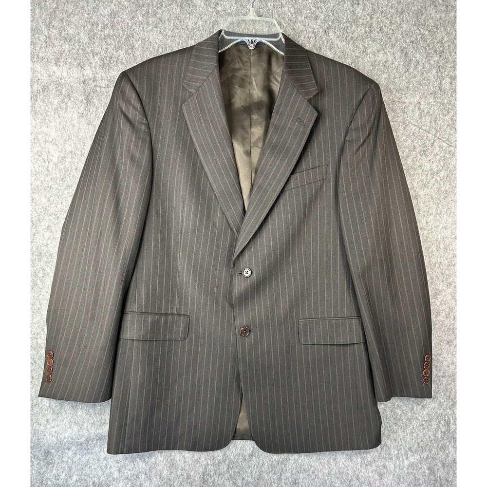 Daniel Cremieux Blazer Sport Coat Suit Jacket Loro Piana 40R Gray Pin Striped
